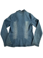 Denim Rhinestone Jacket | M