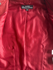 JUST JEANS | 00s Red Leather Jacket | 8
