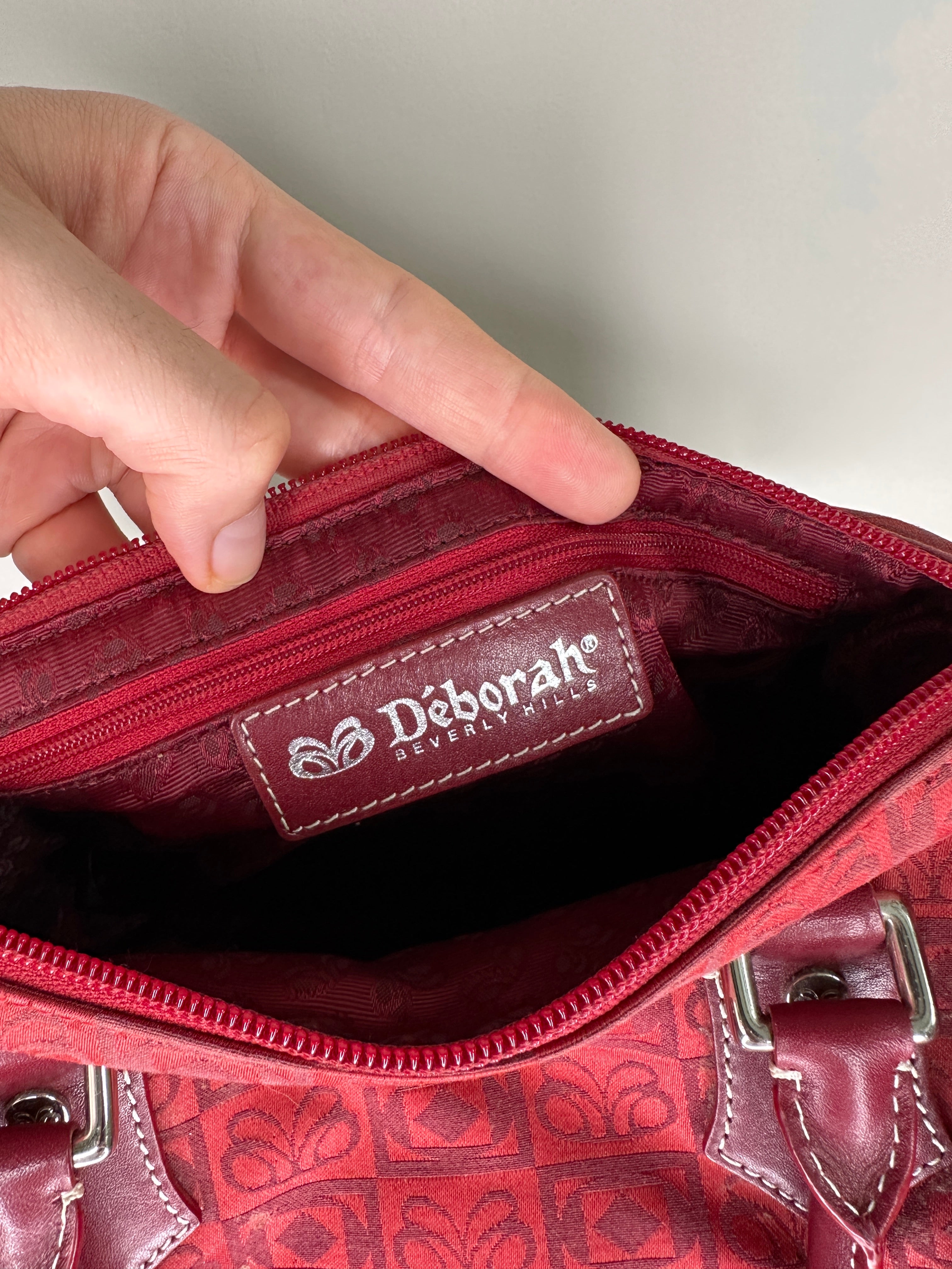 Deborah Beverly Hills Red Leather Bag