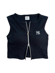 NY Official | Black Zipper Tank| M