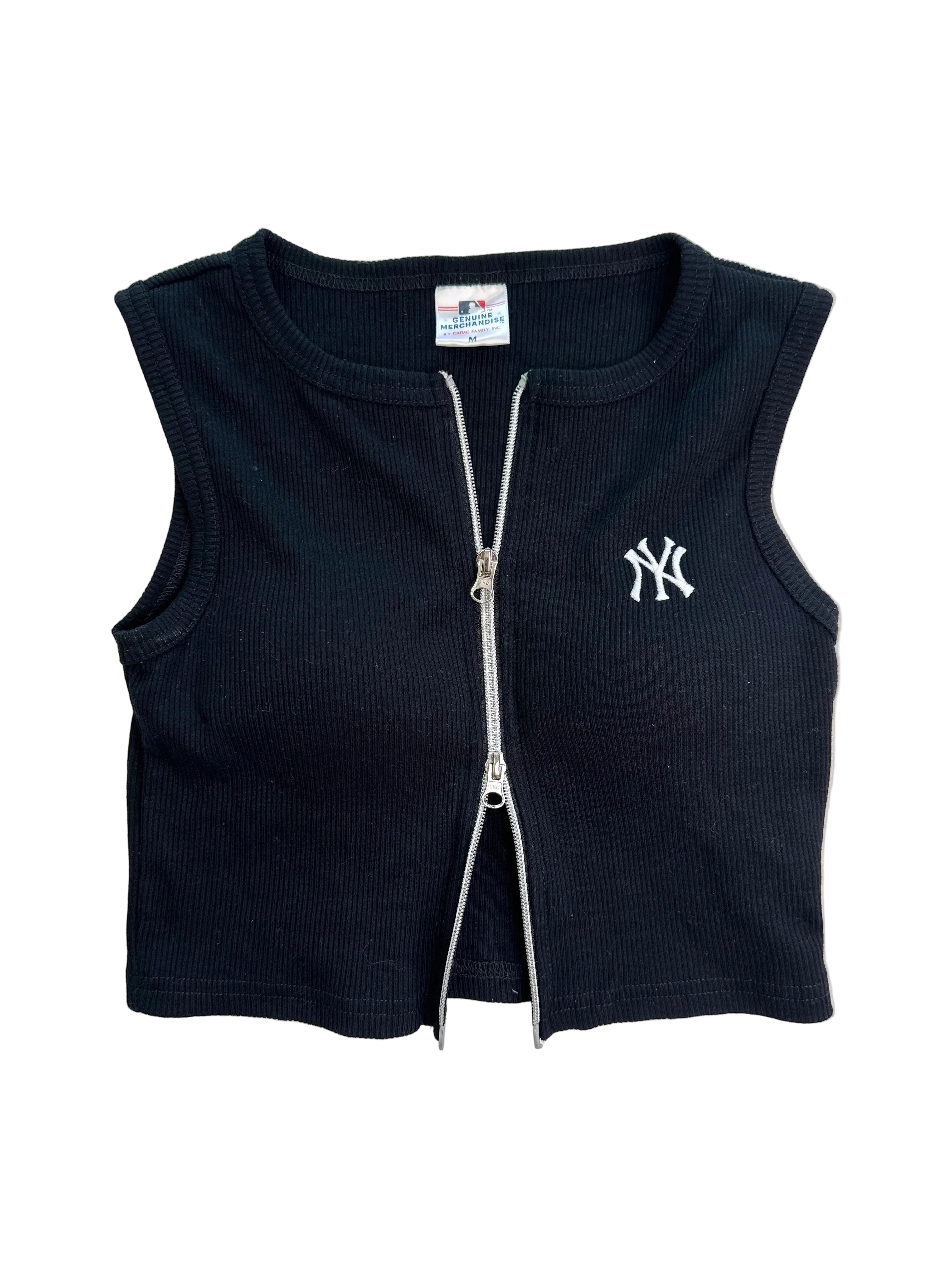 NY Official | Black Zipper Tank| M