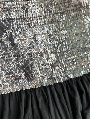 ARDEN B | Silver Sequin Tube Top | M