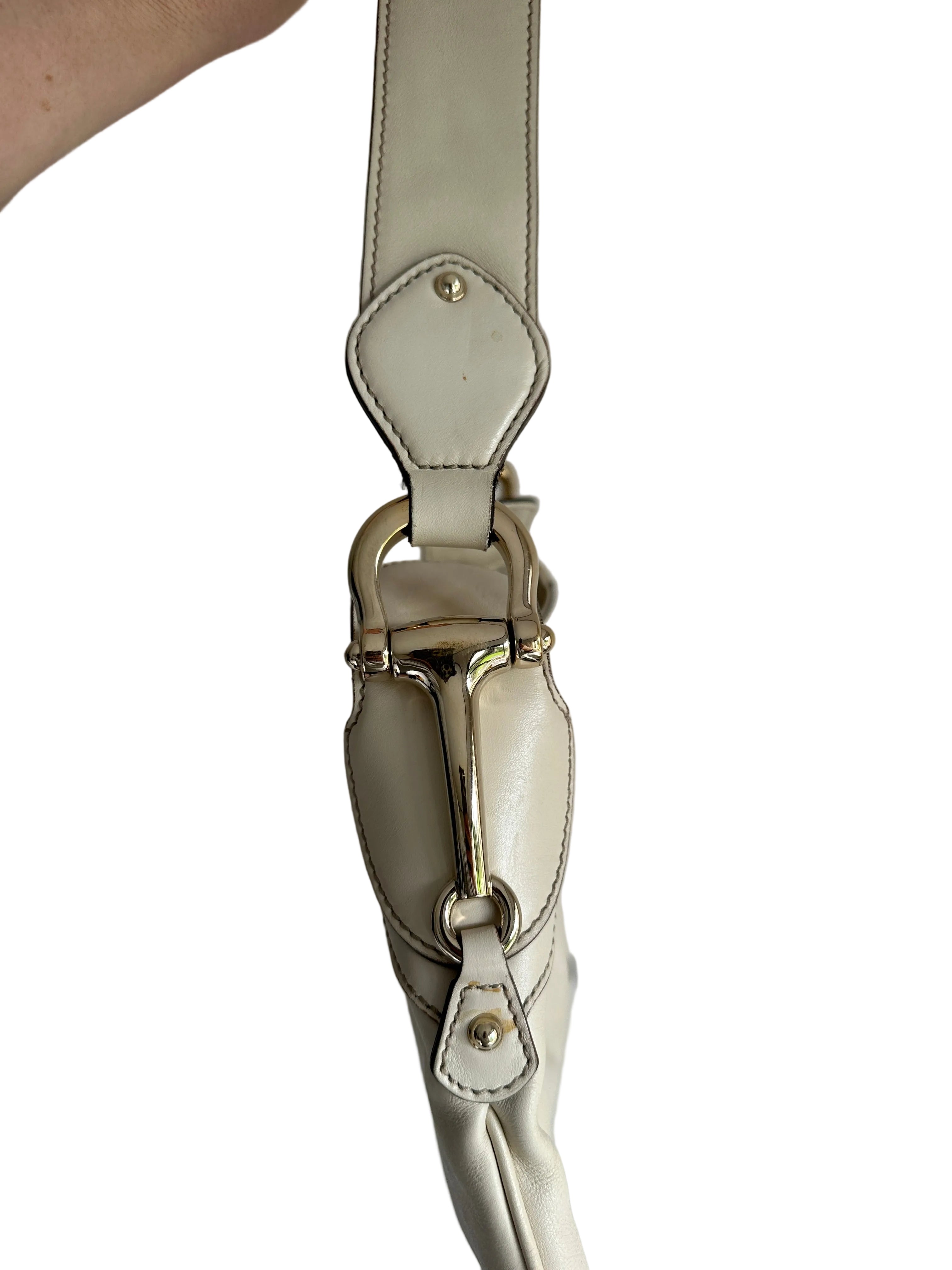 GUCCI Horsebit Creole Leather Hobo Bag