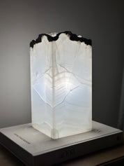 White & Stone Onyx Lamp