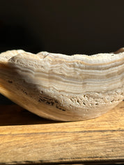 Amber Banded Matte Onyx Bowl