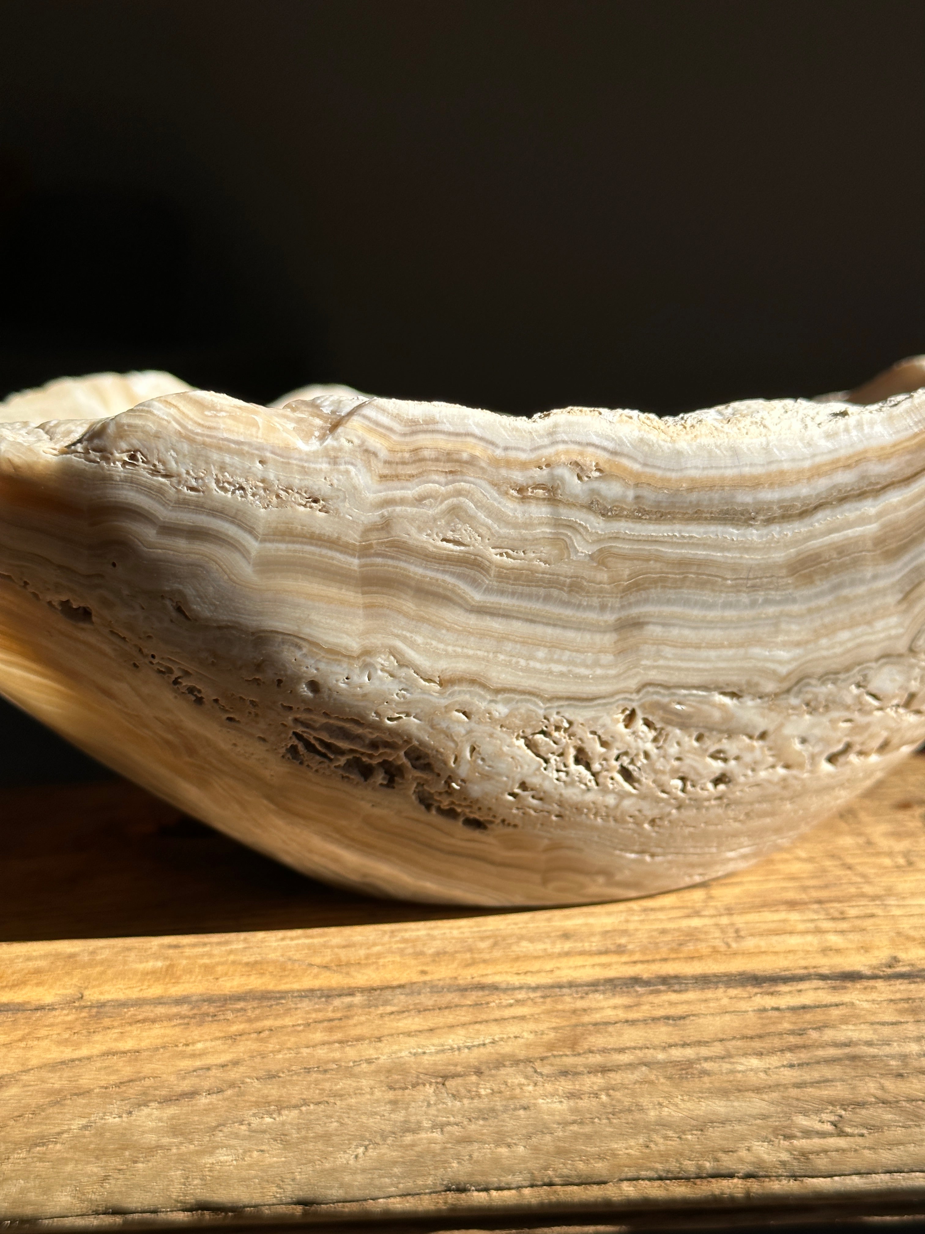 Amber Banded Matte Onyx Bowl