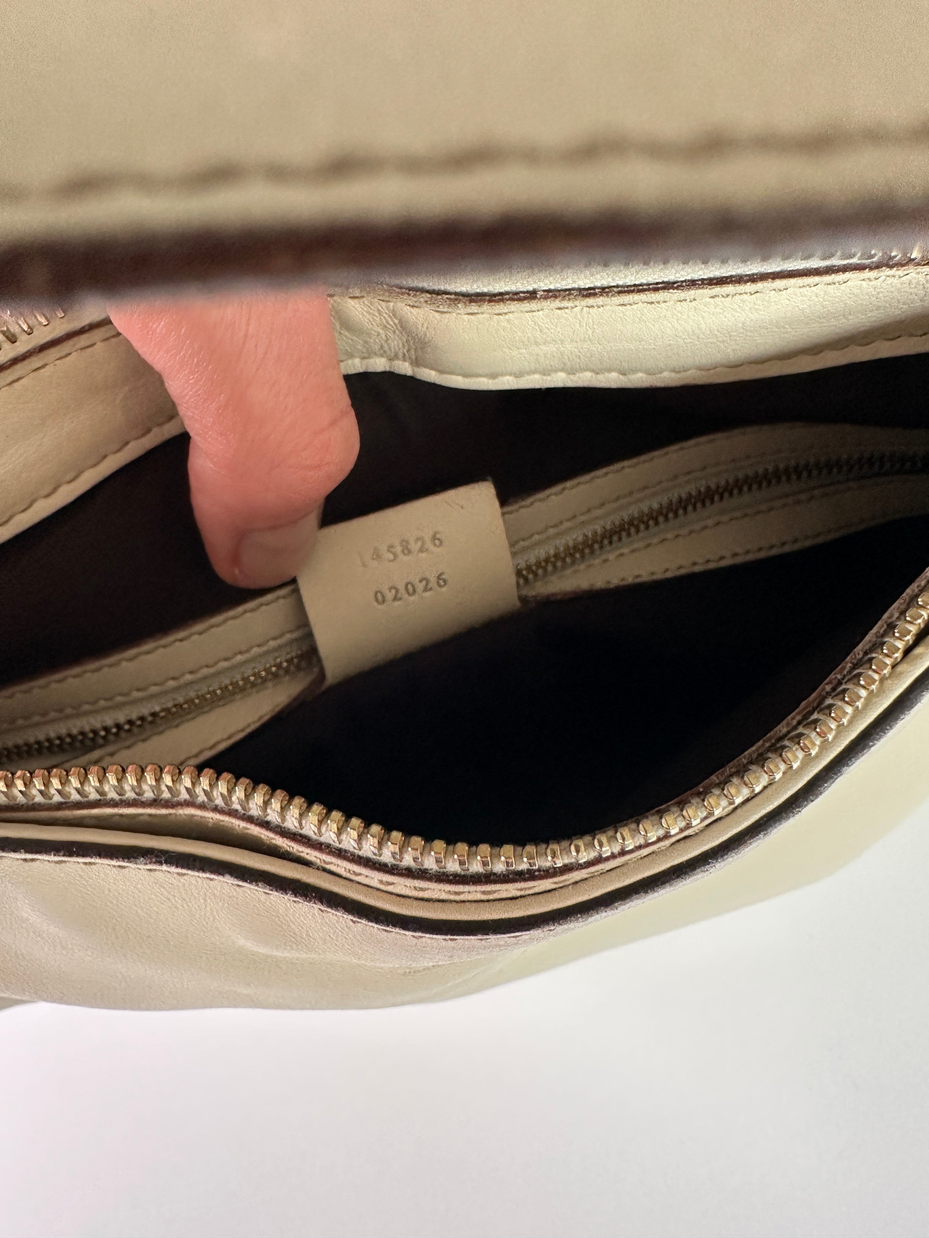 GUCCI Horsebit Creole Leather Hobo Bag