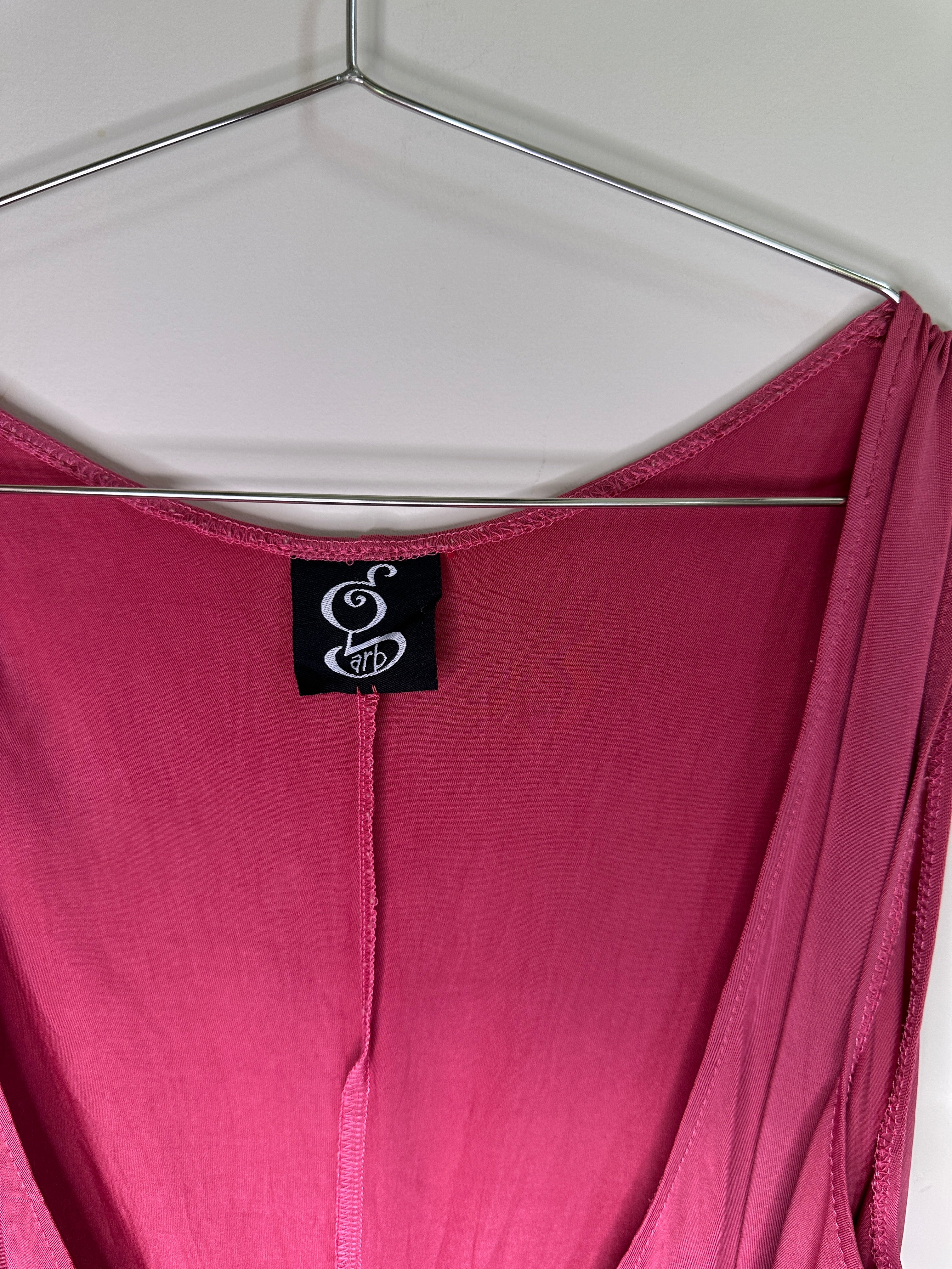 Garb Y2K Drape Pink Tank |14-16