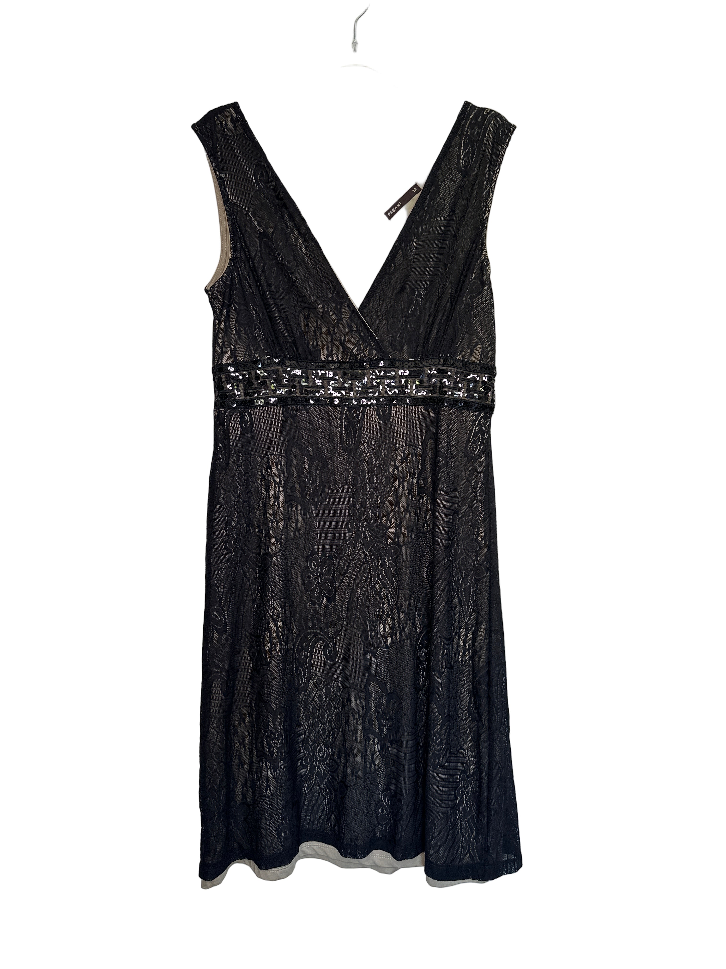 PAGANI Black Lace Mid Dress | 12