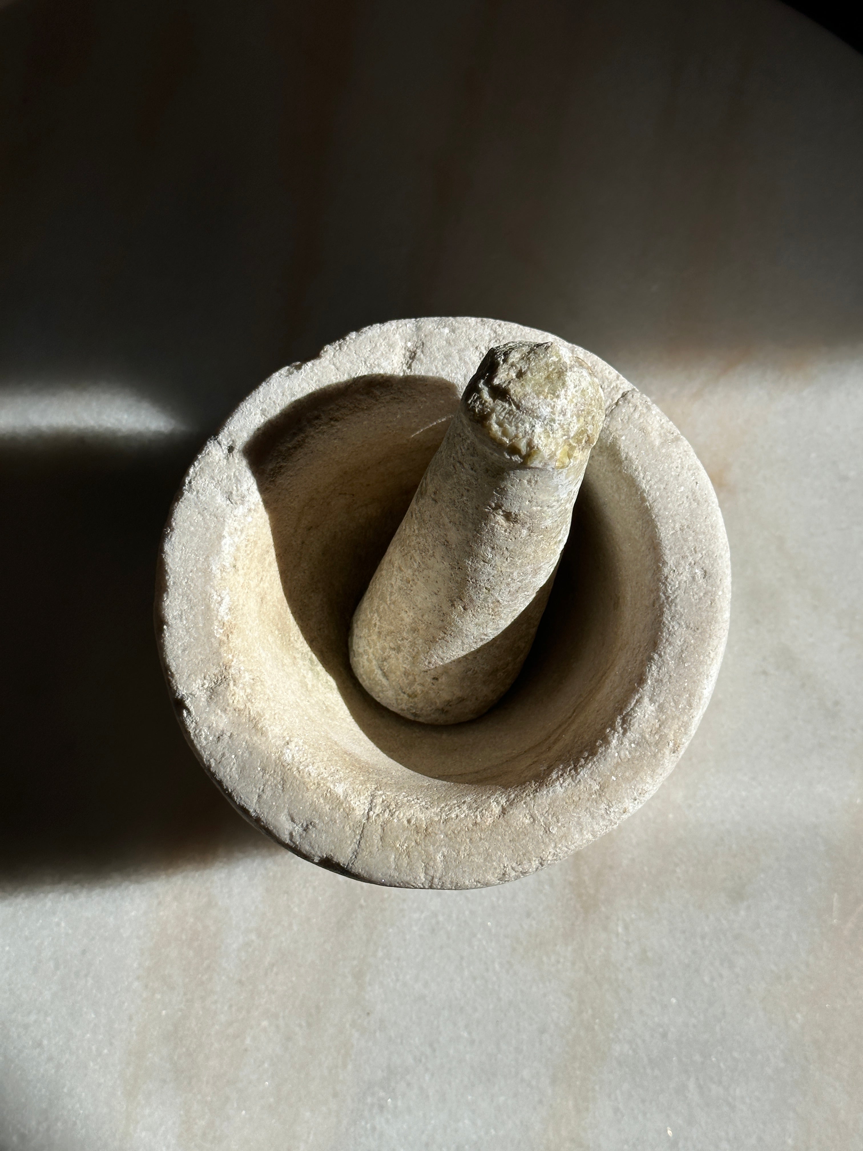 Ancient Stone Mortar & Pestle