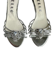BELLE | Silver Formal Kitten Heels | 7