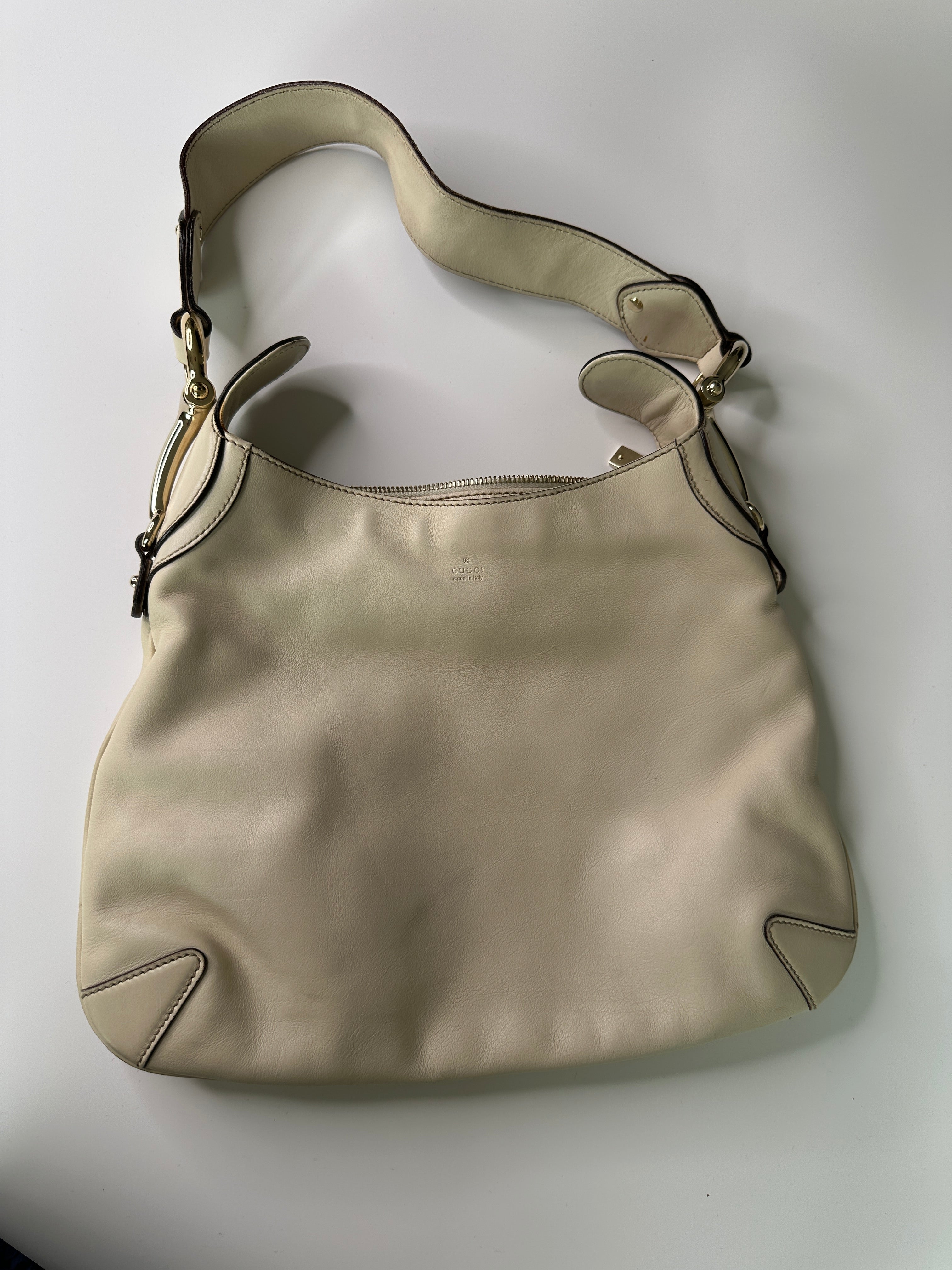 GUCCI Horsebit Creole Leather Hobo Bag