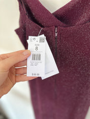PAGANI Sparkling Purple Cowl Neck Dress | 8