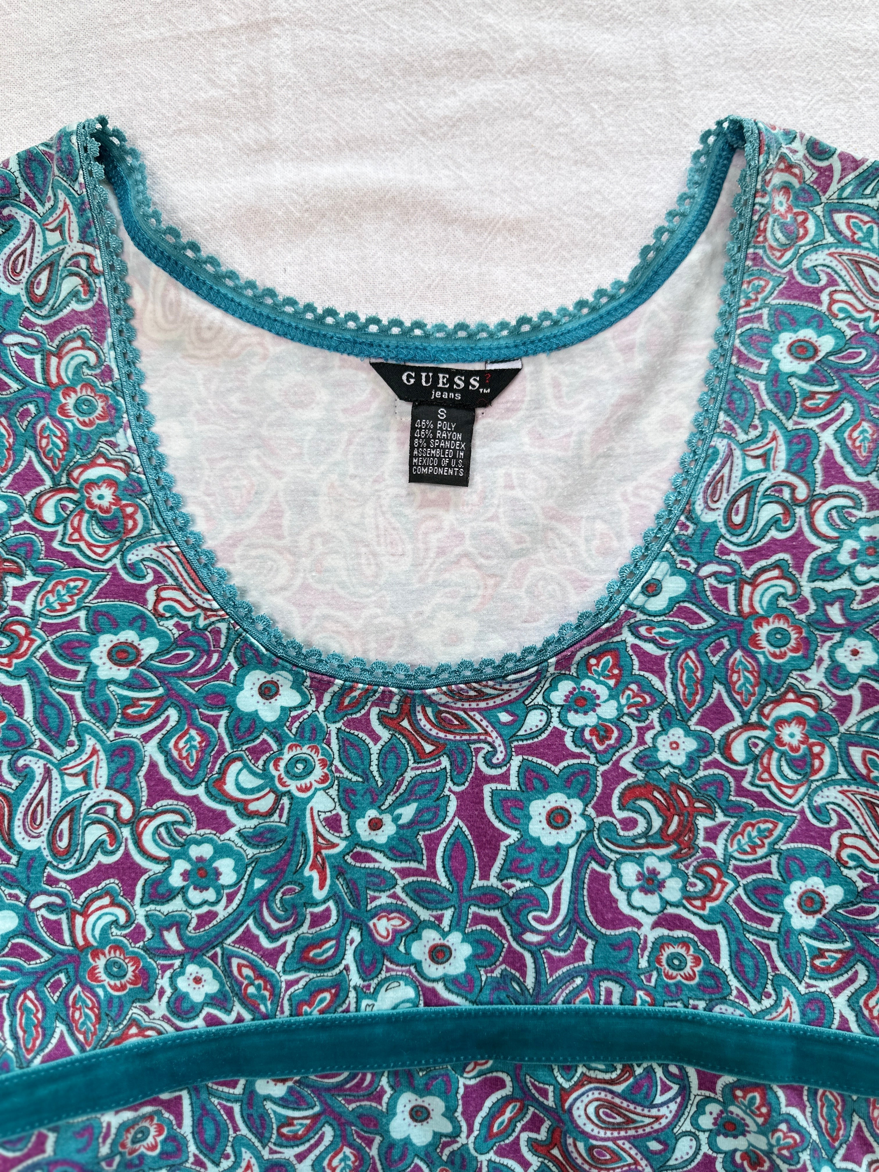GUESS Y2K Paisley Tank | 8