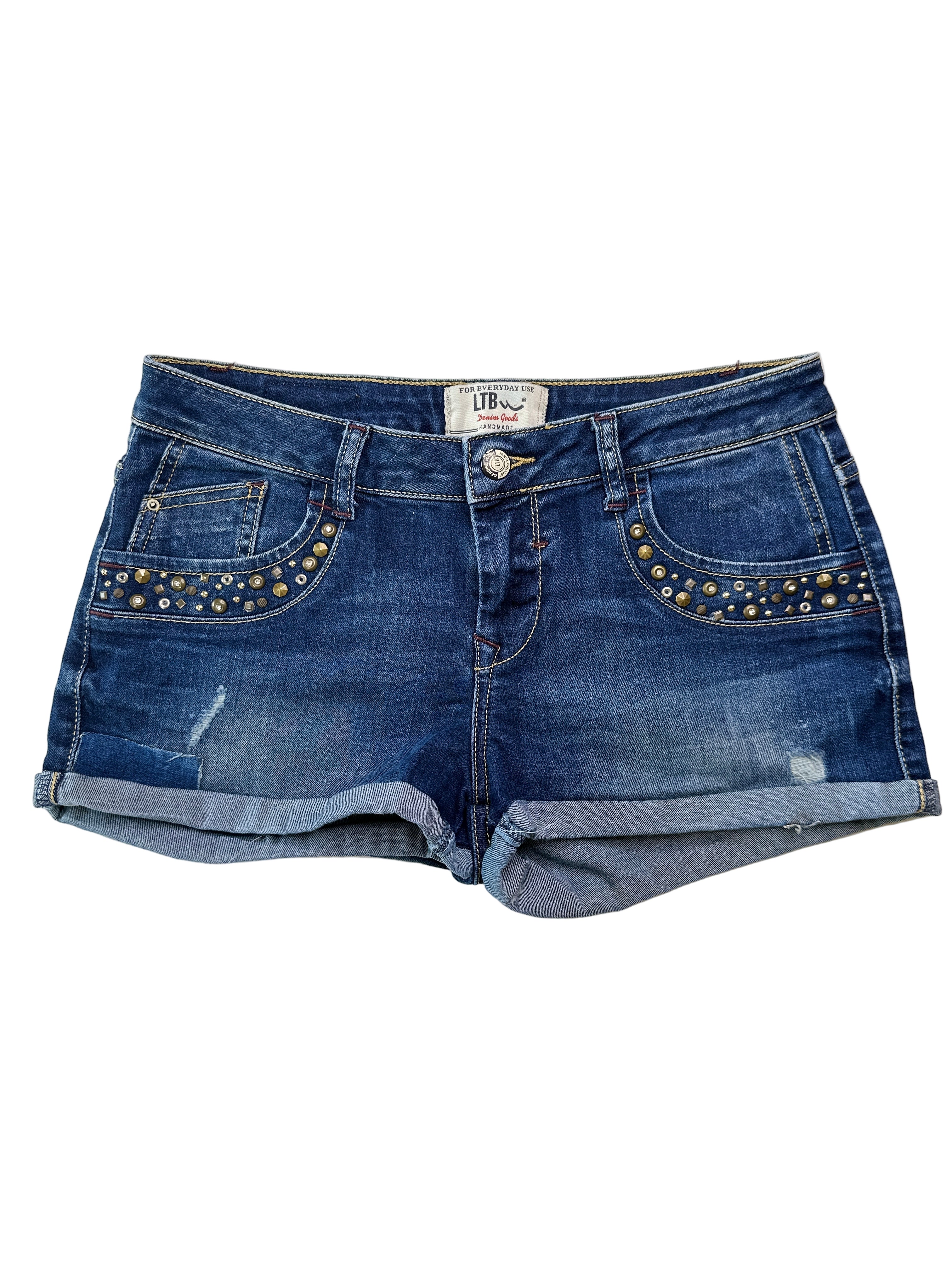 LTB Rhinestone Jean Shorts | 8