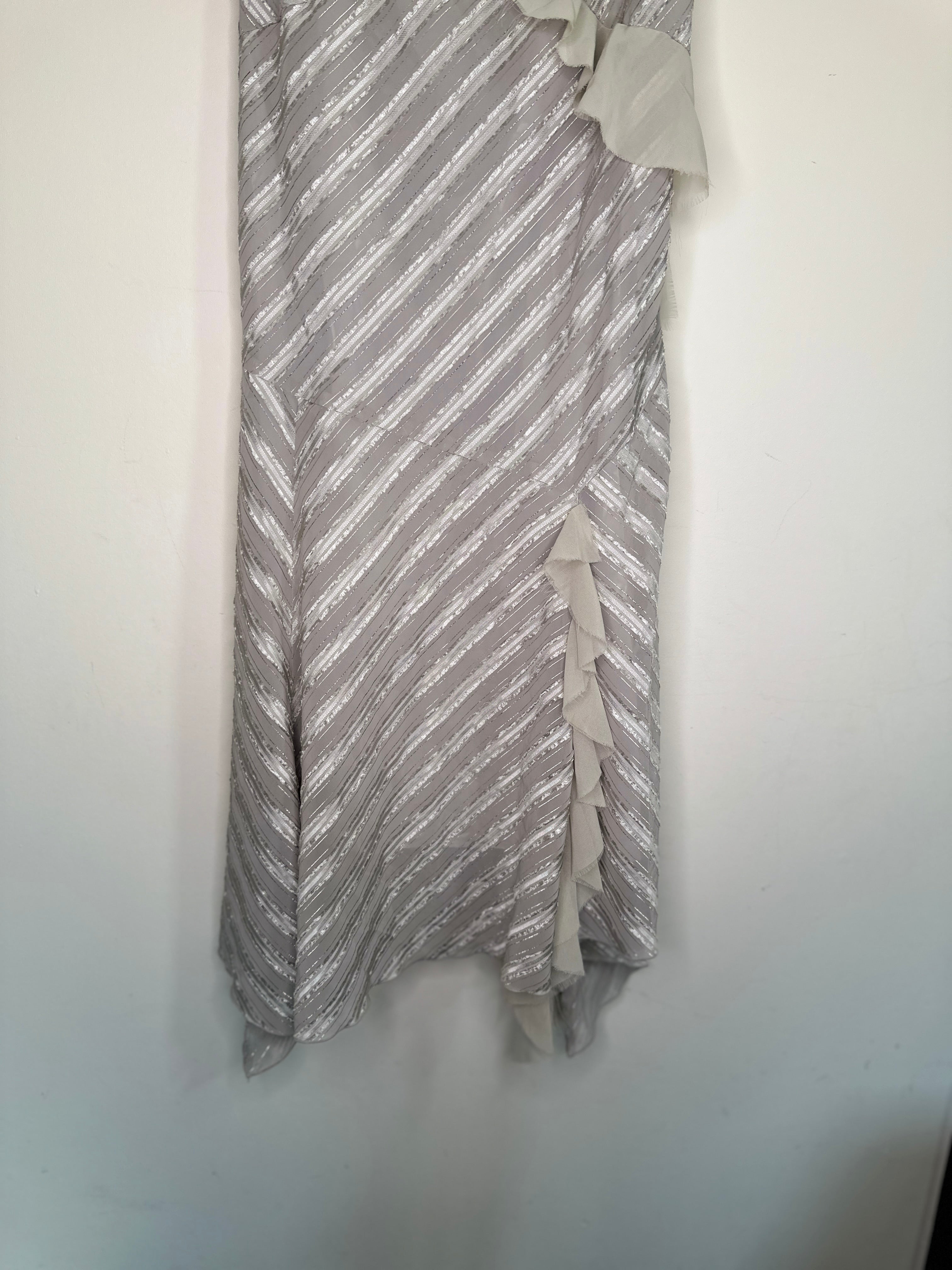 OZOC | Silver Stripe Dress | 8