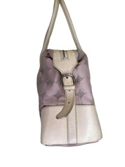 ANNA SUI | Lilac Silver Canvas Boston Bag