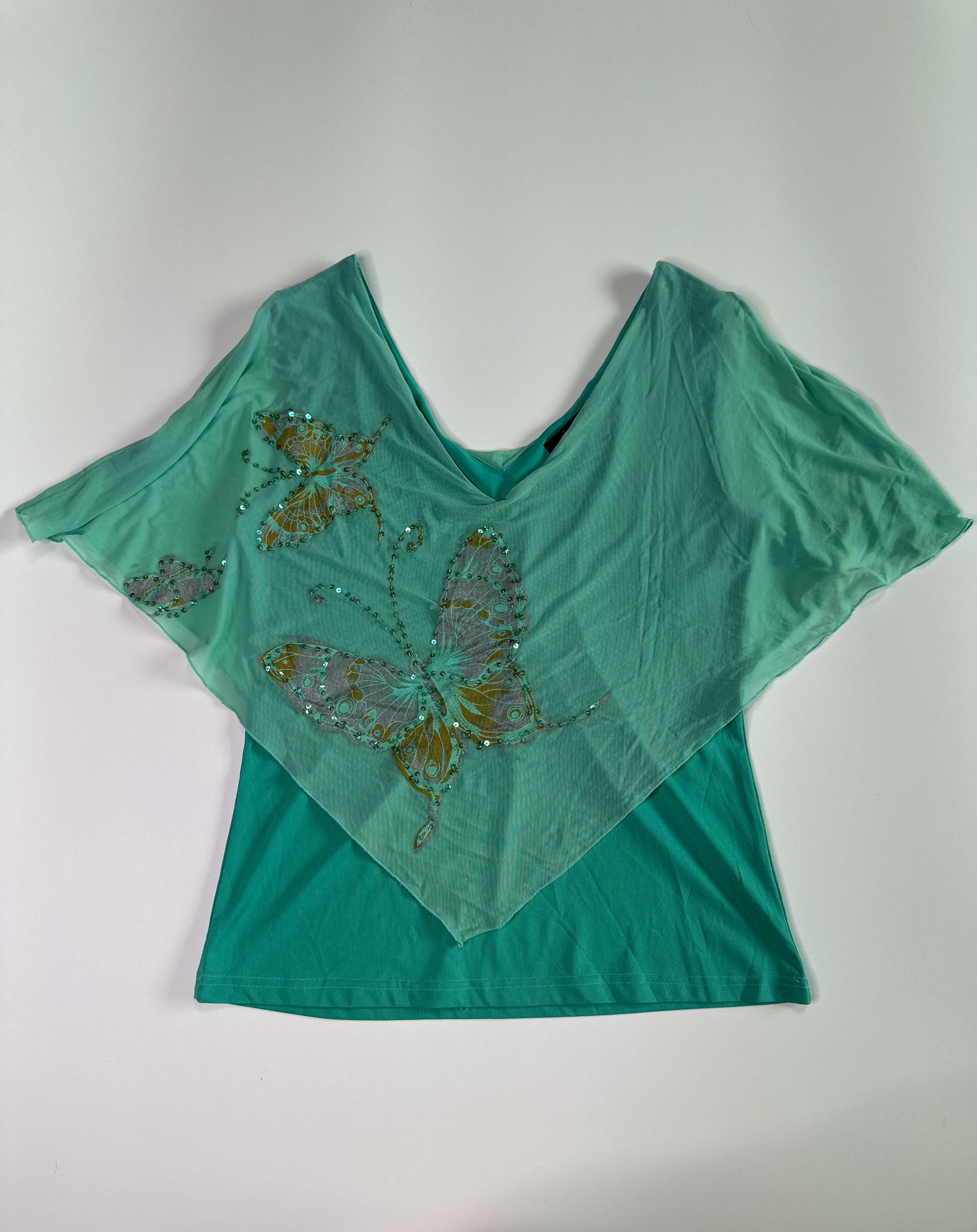 Caroline Morgan Butterfly Bead & Sequin Top | 14