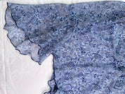 JONATHAN MARTIN | USA Paisley Blue Sheer Bell Sleeve Top | 8-10