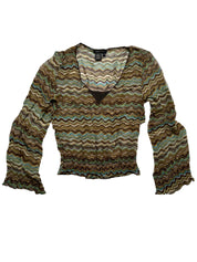 BCBG MAXAZRIA | Wave Silk Blouse