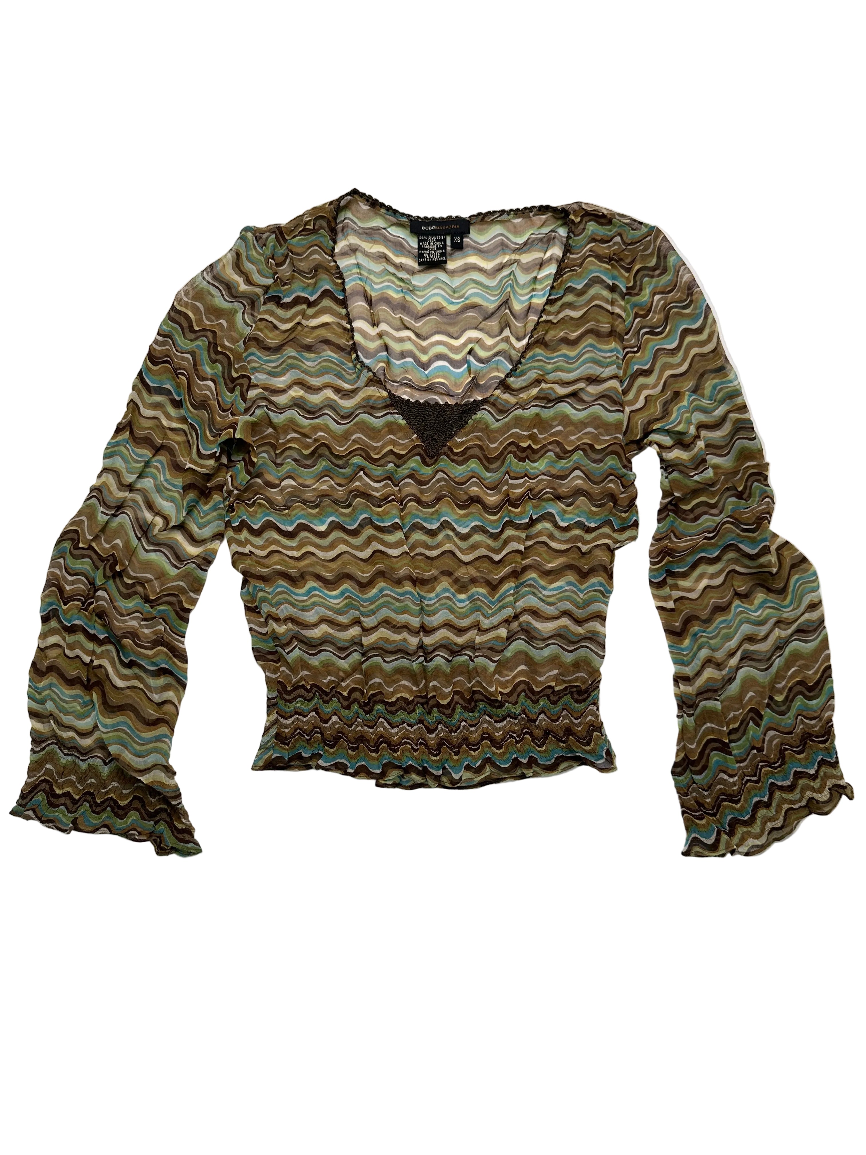 BCBG MAXAZRIA | Wave Silk Blouse