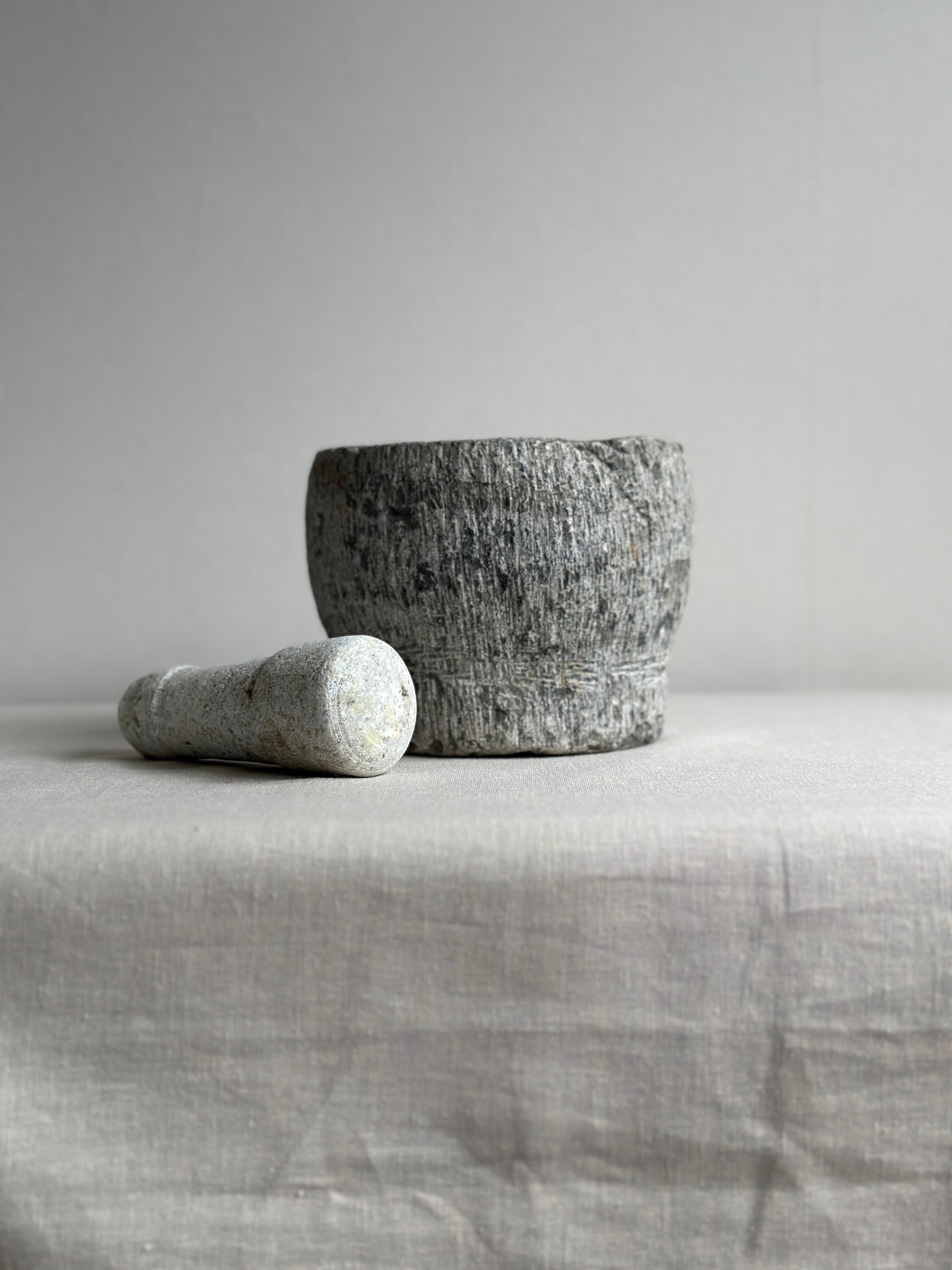 Vintage Stone Mortar & Pestle