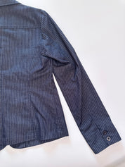 Glassons Y2K Stretch Pinstripe Denim Jacket | 14