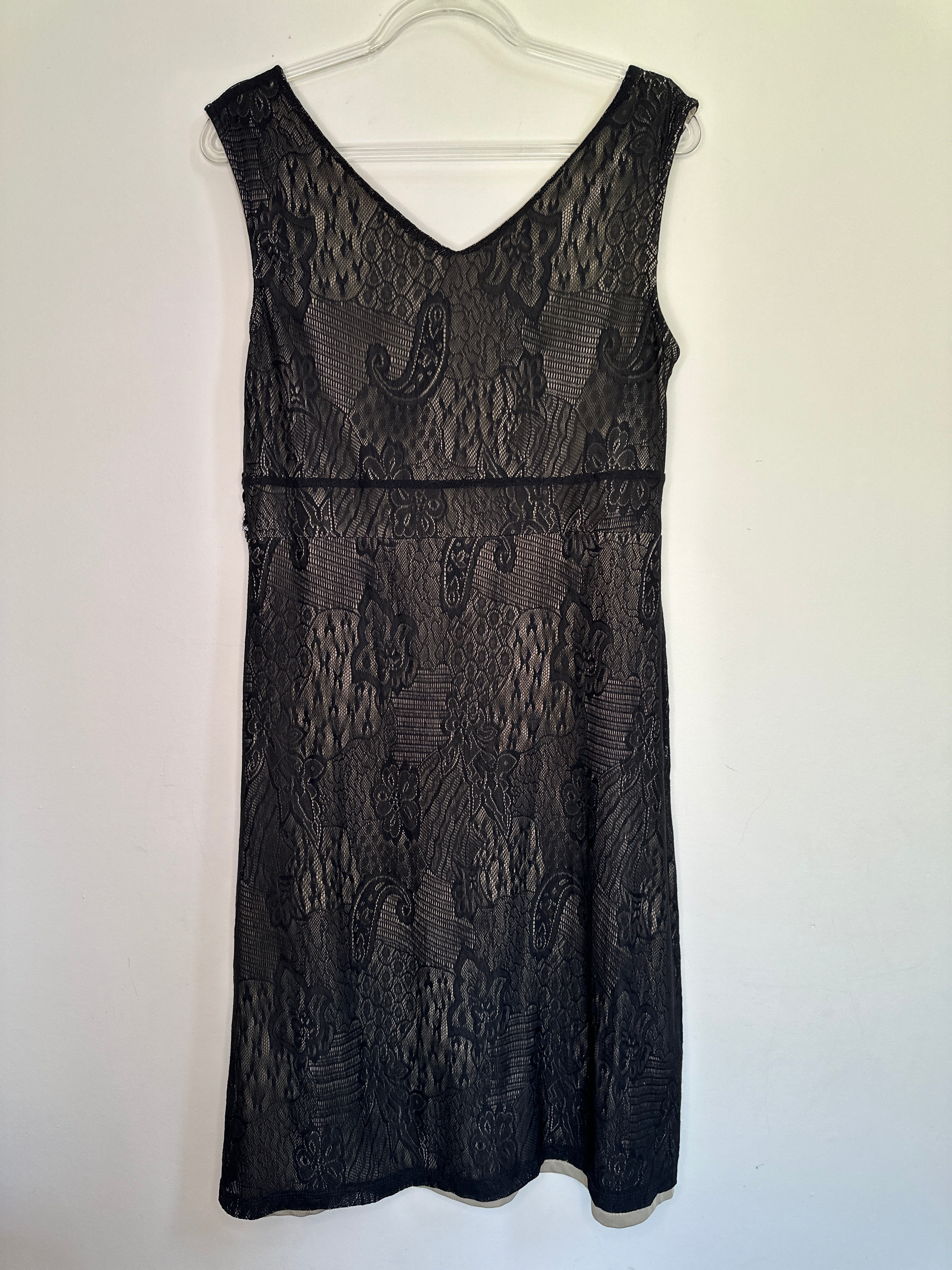 PAGANI Black Lace Mid Dress | 12
