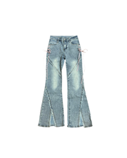 Y2K Flared Denim Lace Up Jeans