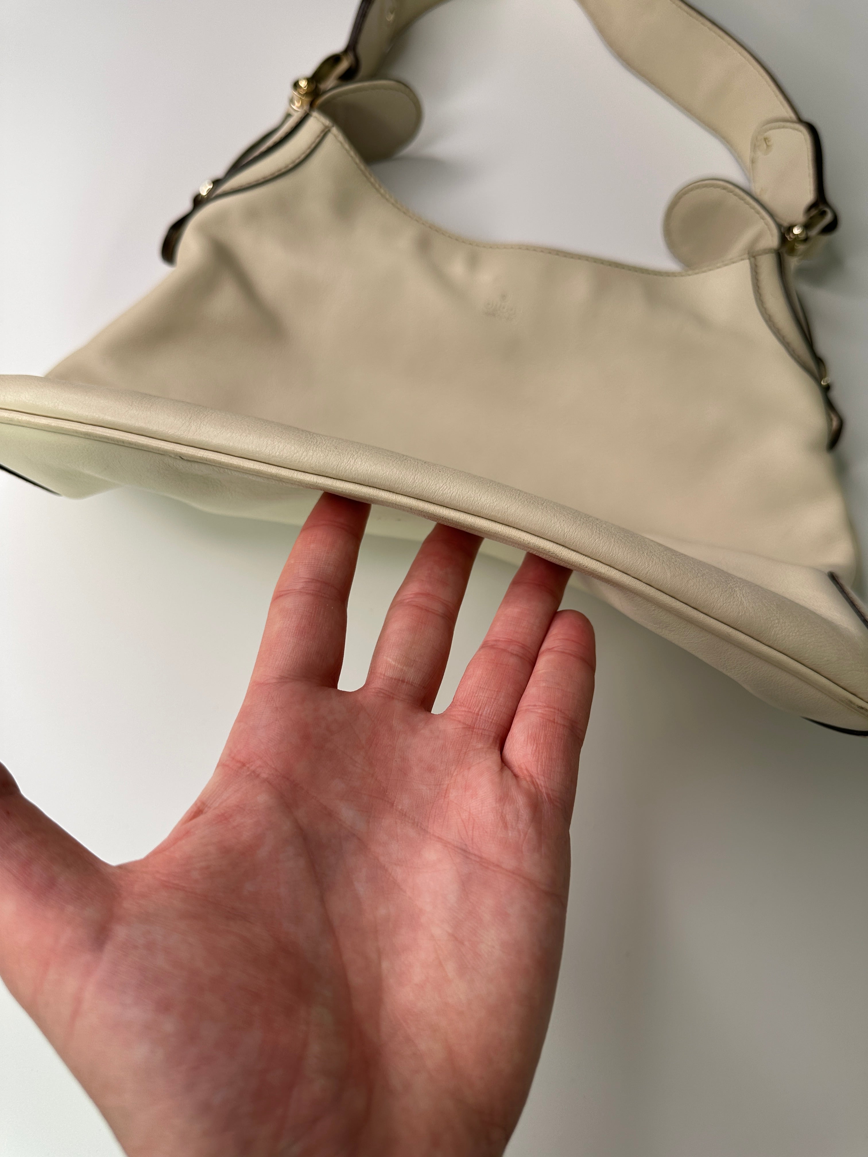 GUCCI Horsebit Creole Leather Hobo Bag