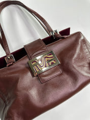 FENDI Burgundy Bento Box Bag