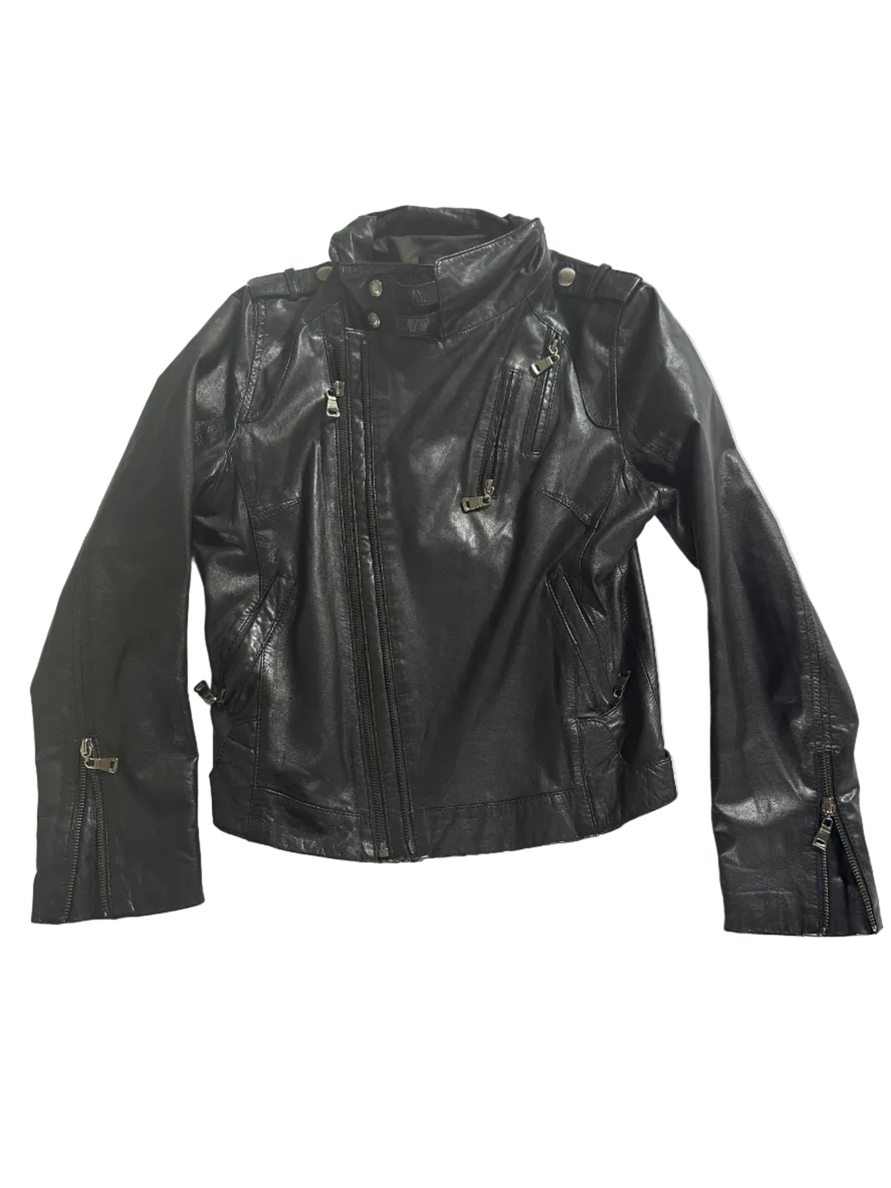 RYC | Black Leather Jacket | 40