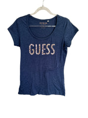GUESS| Navy Sequin Tee | M
