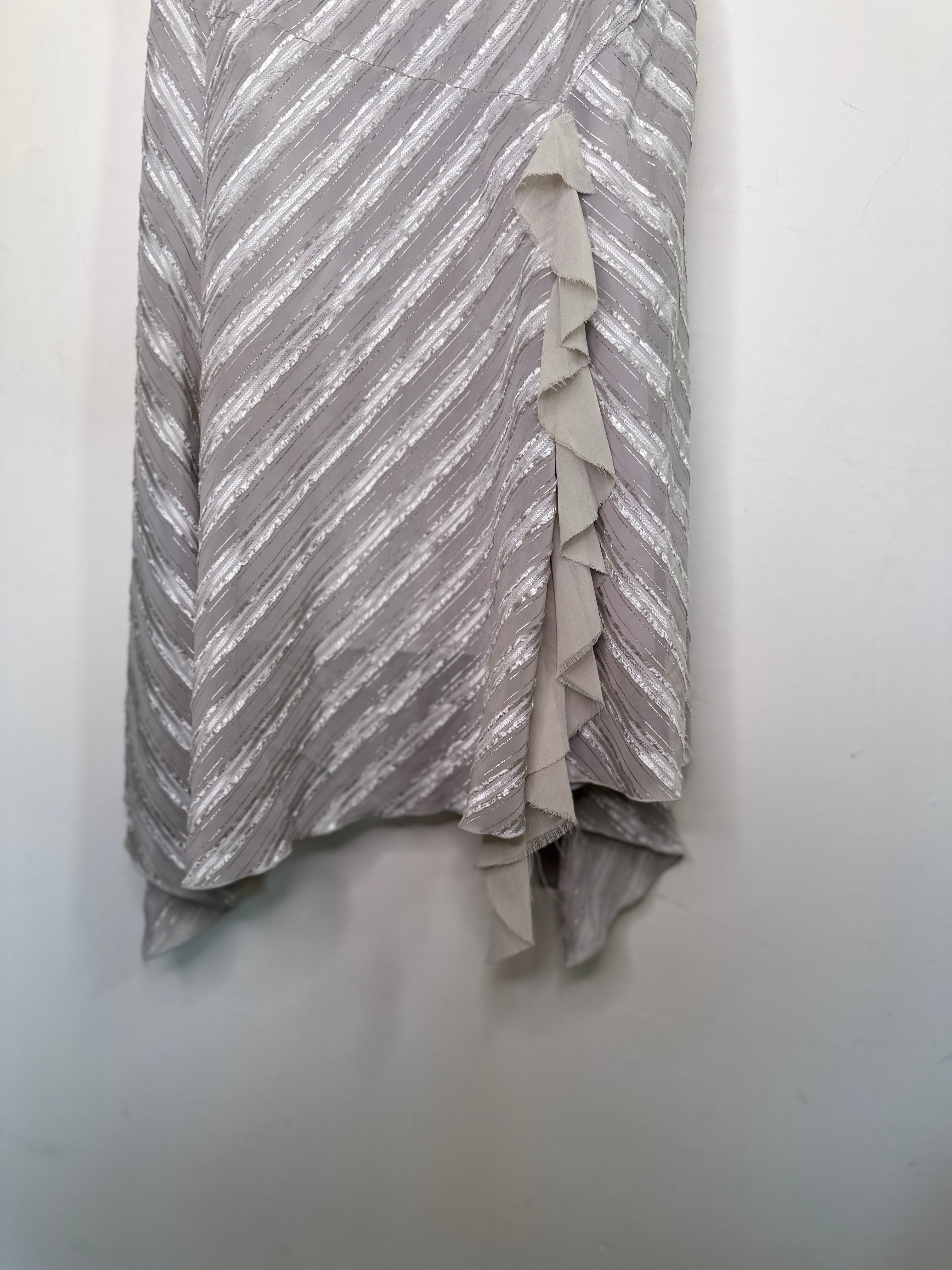 OZOC | Silver Stripe Dress | 8