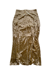 Gold Crush Velvet Skirt | 8