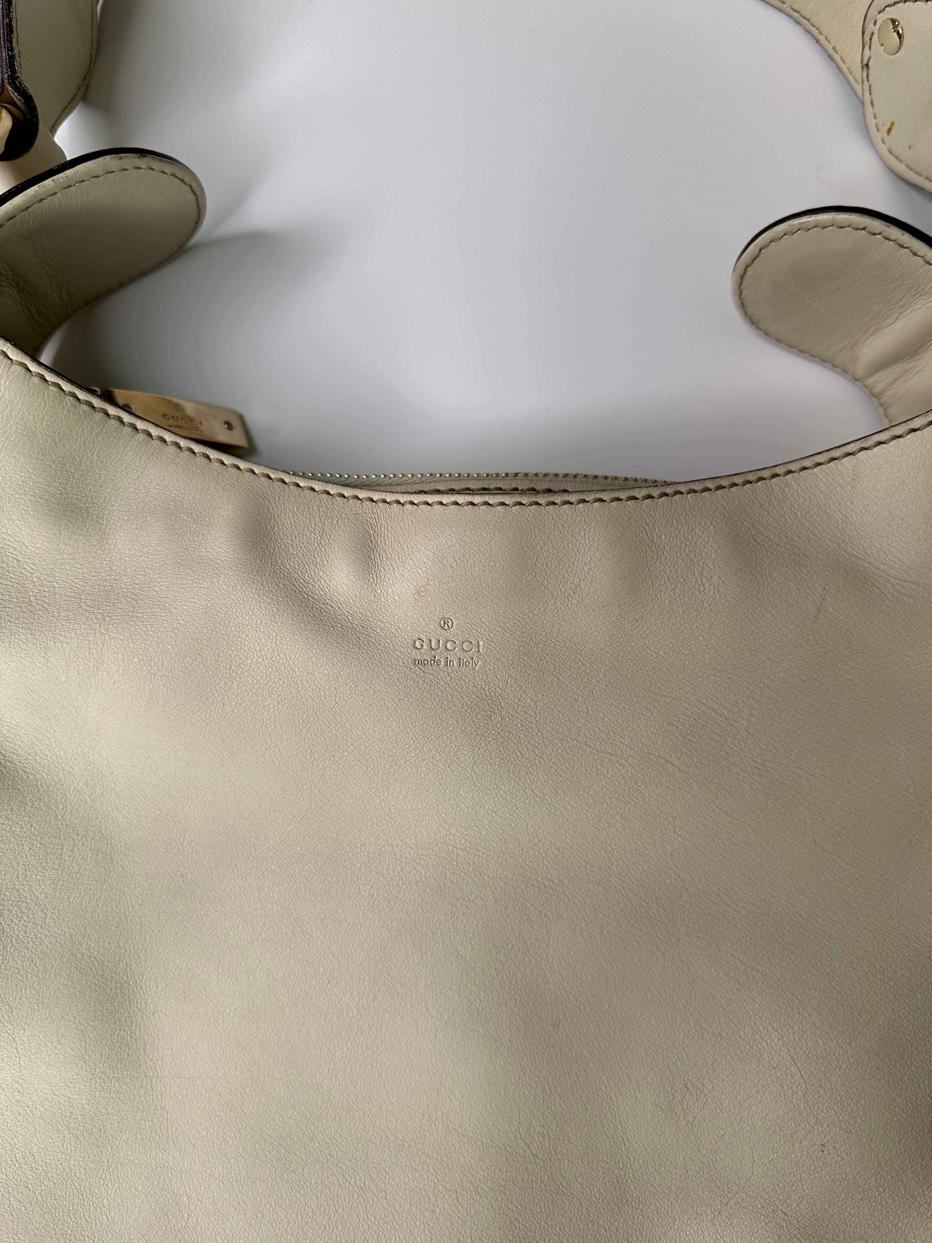 GUCCI Horsebit Creole Leather Hobo Bag