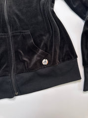 Adidas Black Velour Full Zip Hoodie | 8