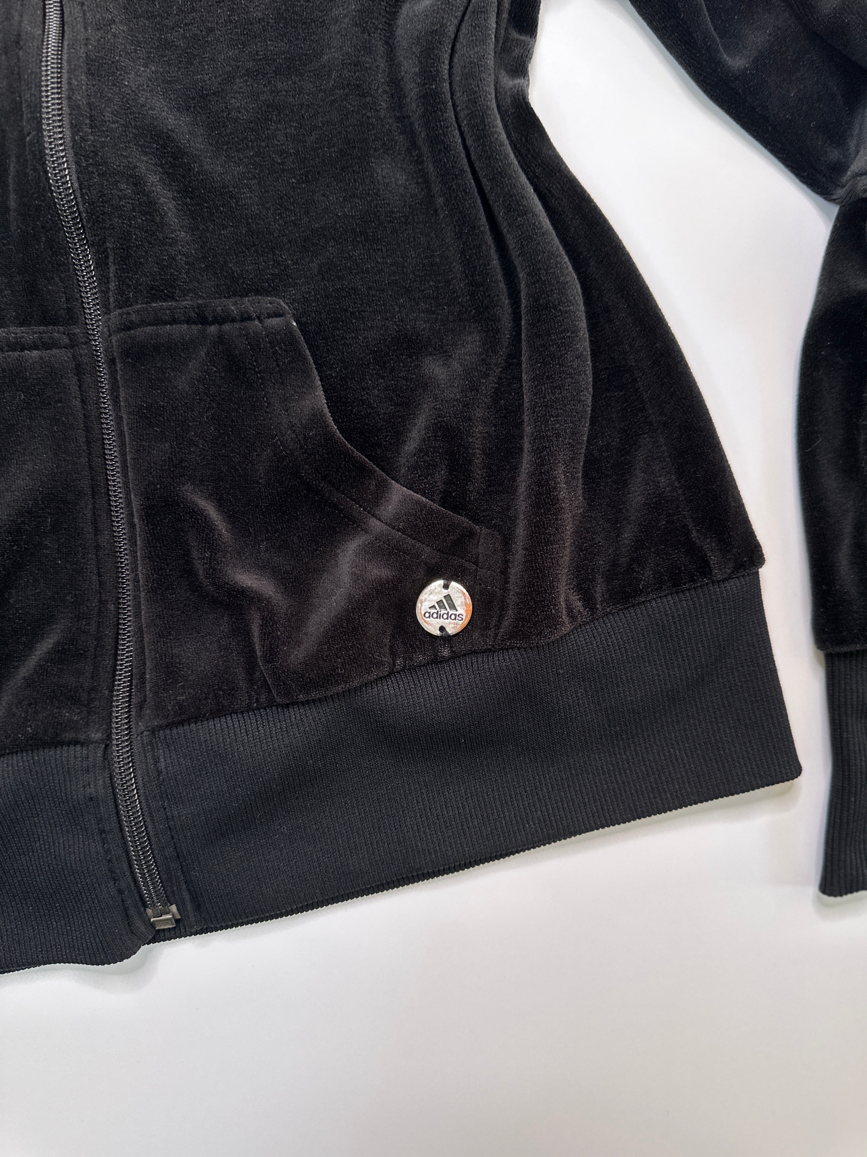 Adidas Black Velour Full Zip Hoodie | 8