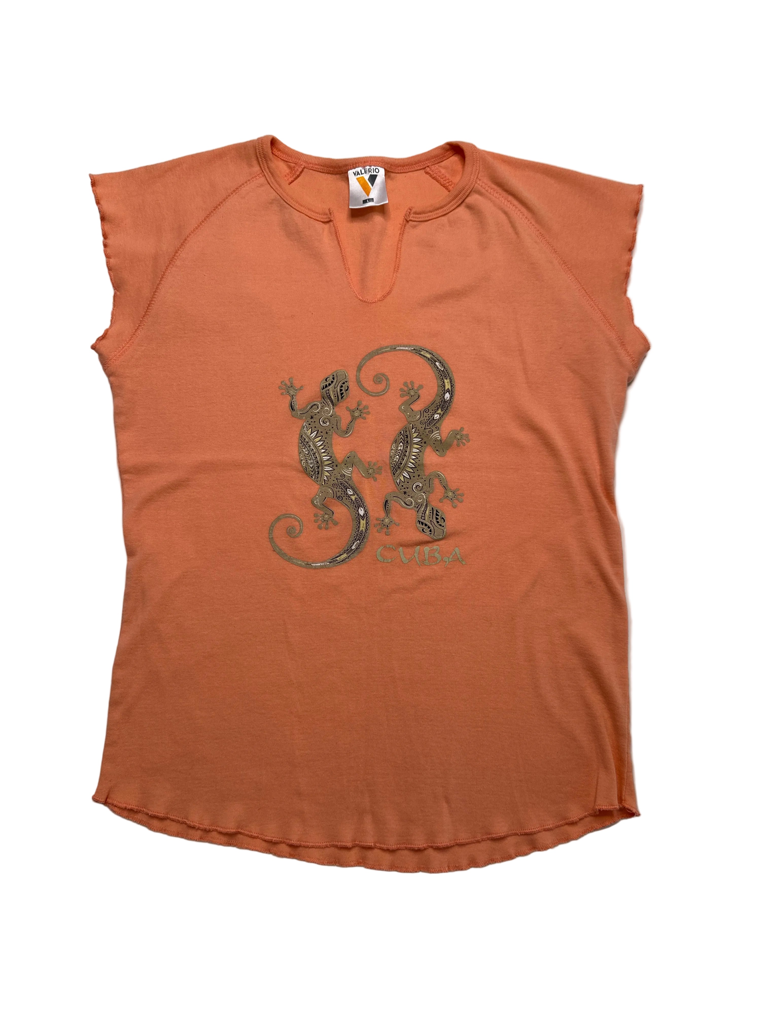 Valerio Italian Gecko Apricot Tee | L