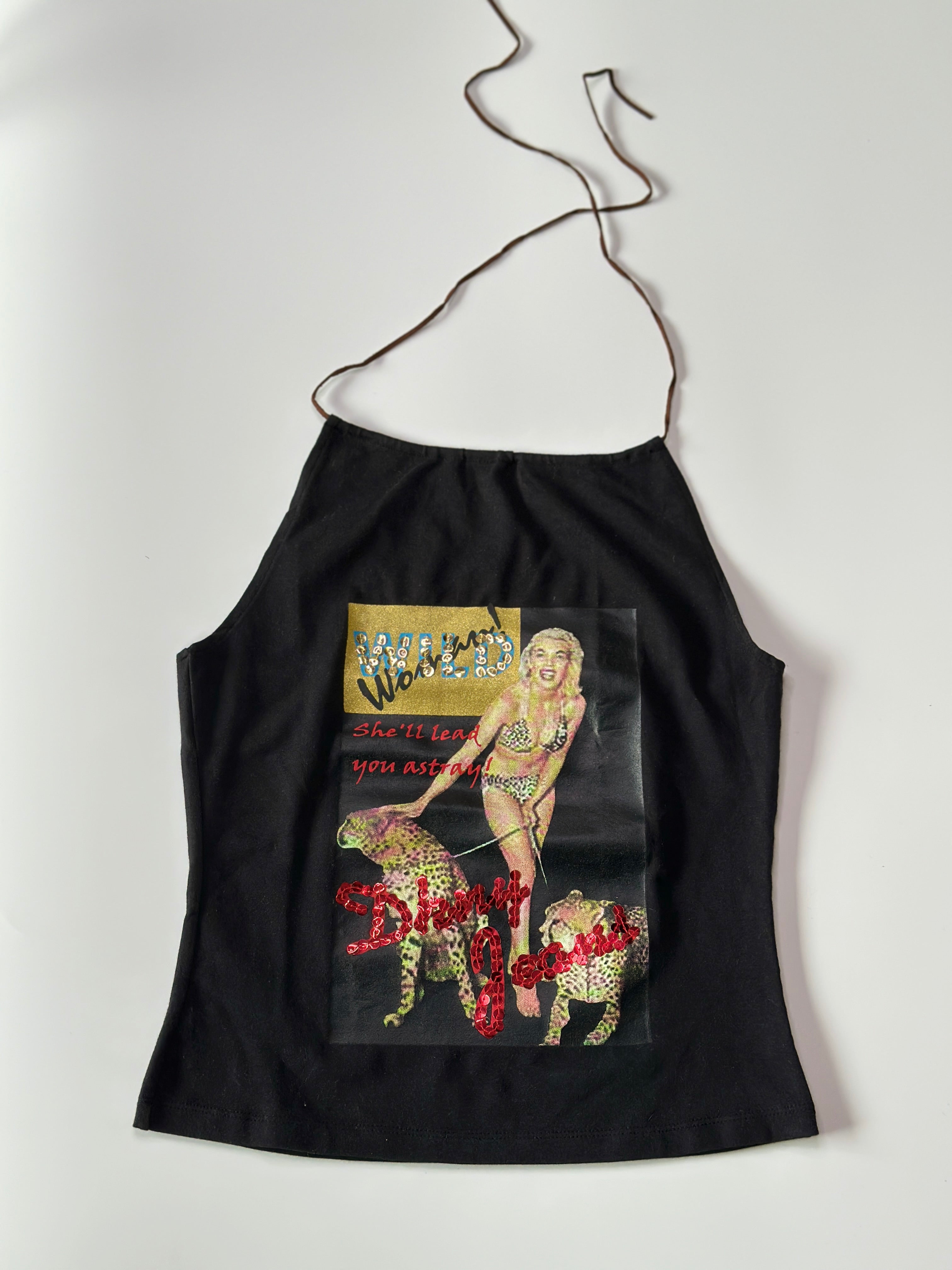 DKNY 00s Sequin Halter | M