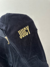 Juicy Couture black velour zip-up hoodie jacket | Kids 12