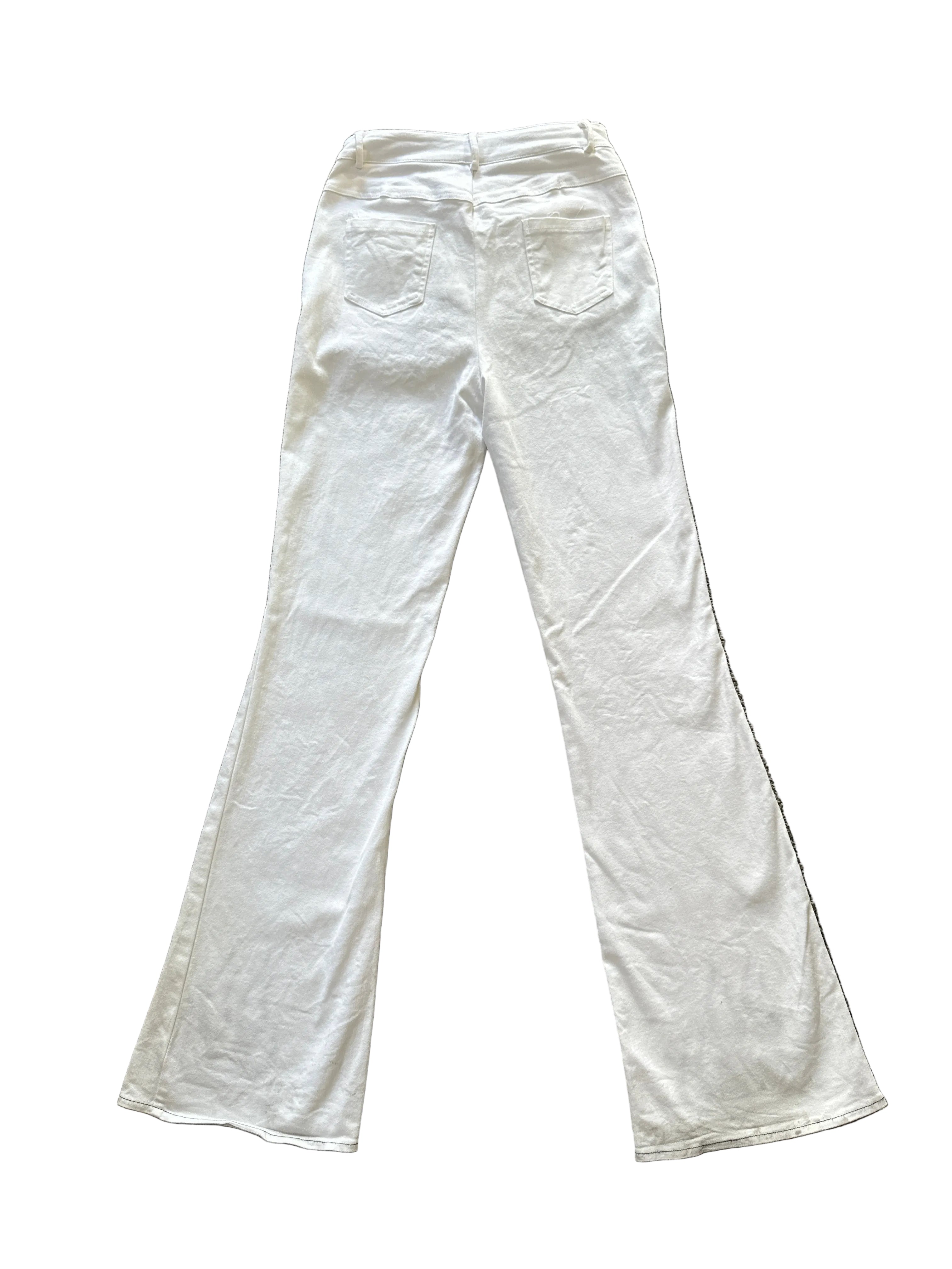 IAMGIA | Flare White & Black Flame Jeans | 10