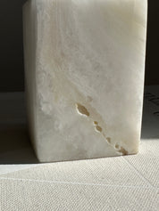 Prism White Onyx Candle Holder - Medium