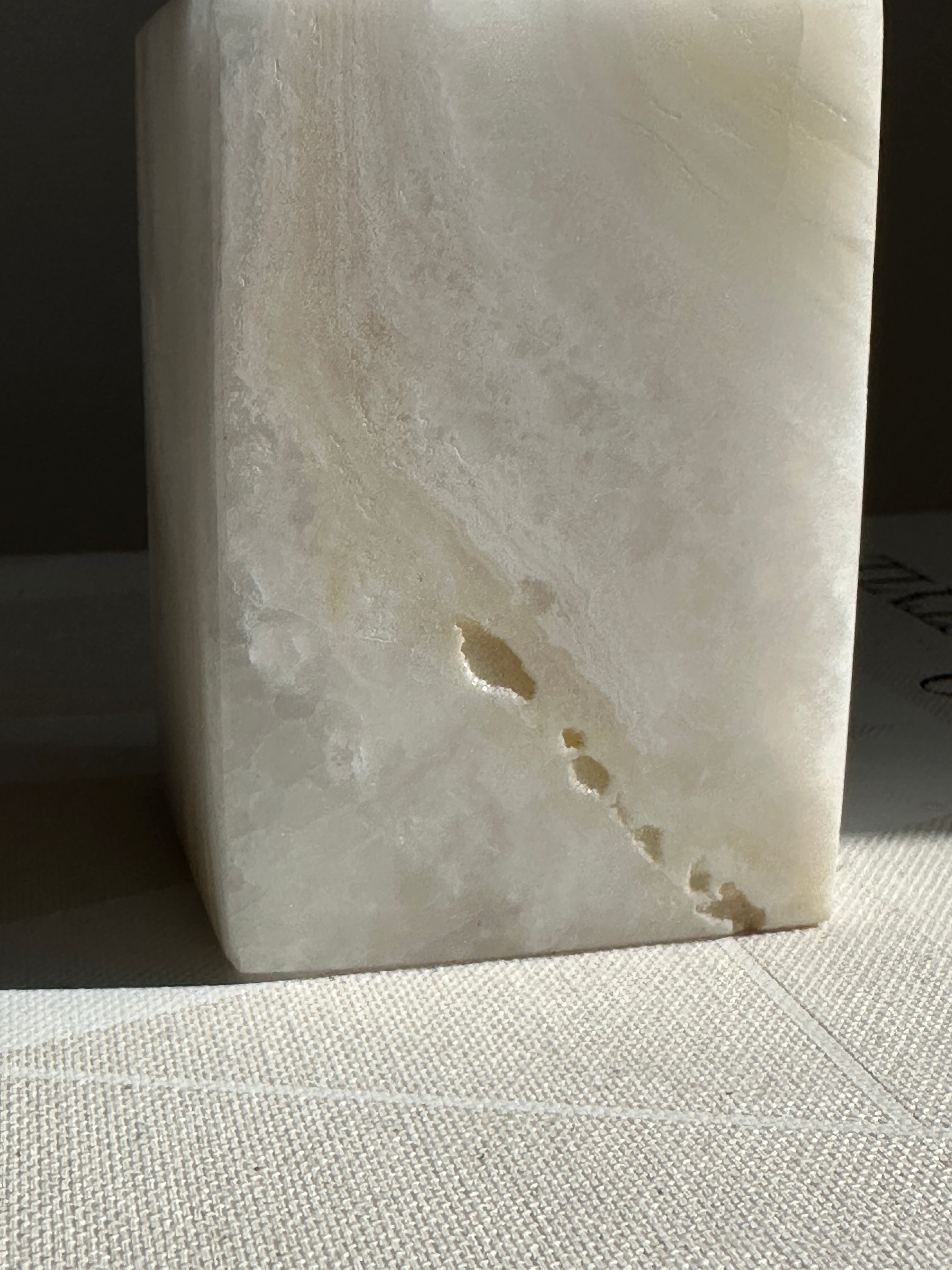 Prism White Onyx Candle Holder - Medium