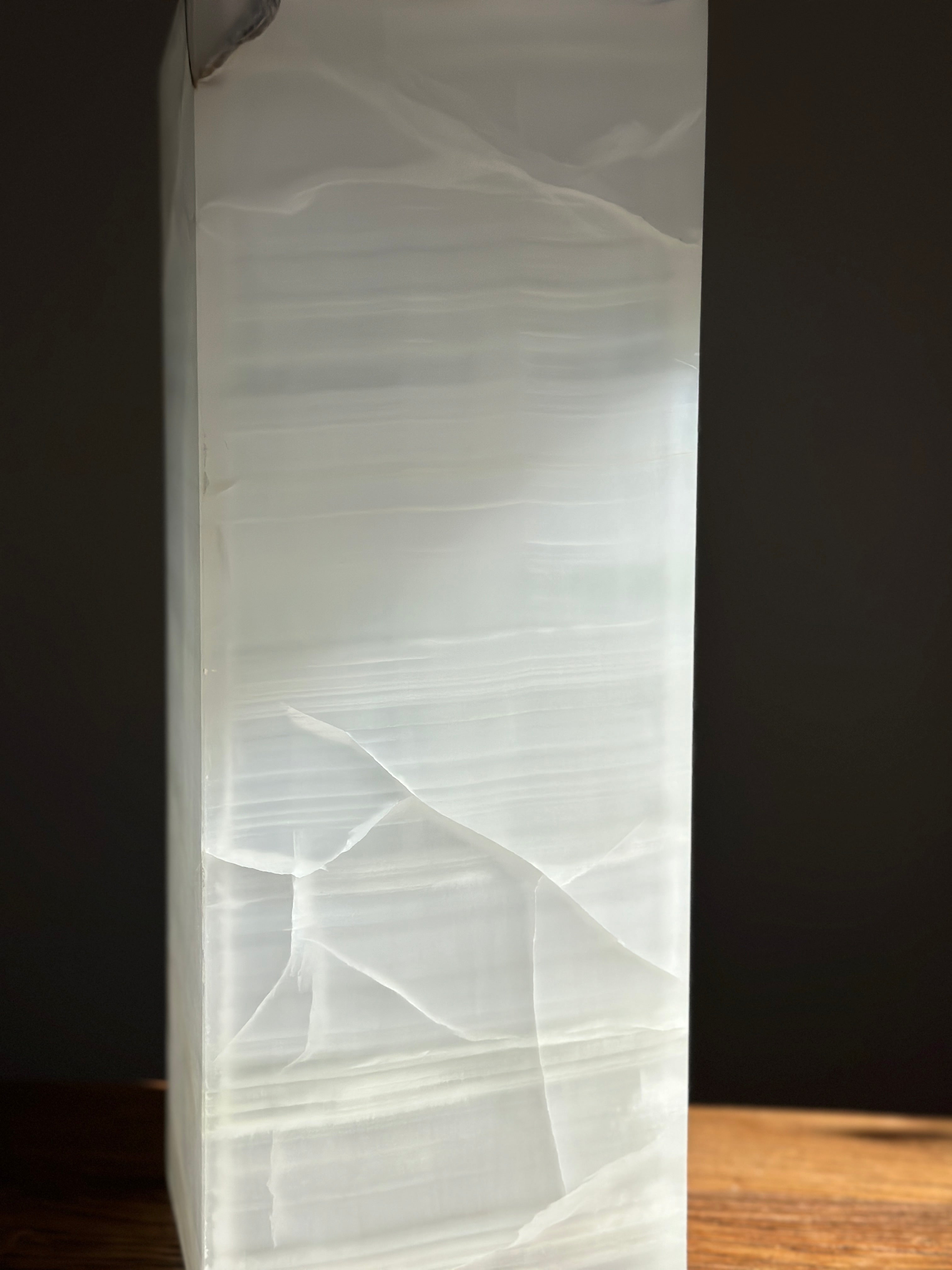 Prism White Onyx Lamp