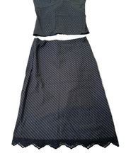 Kookai Paris| 90s-00s Pinstripe Polka Dot Set | 8