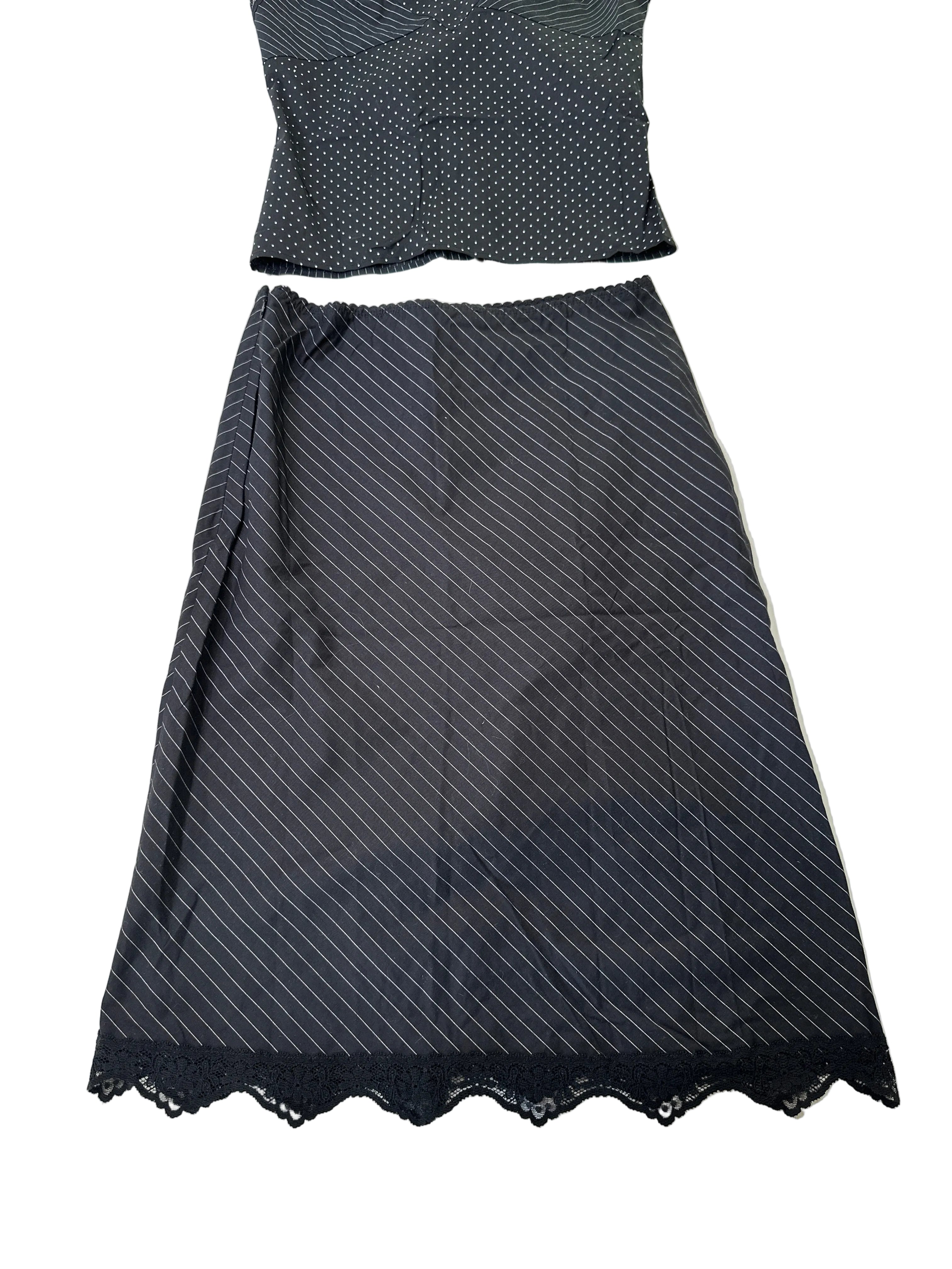 Kookai Paris| 90s-00s Pinstripe Polka Dot Set | 8