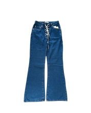 WE GO LACE UP FLARE JEANS