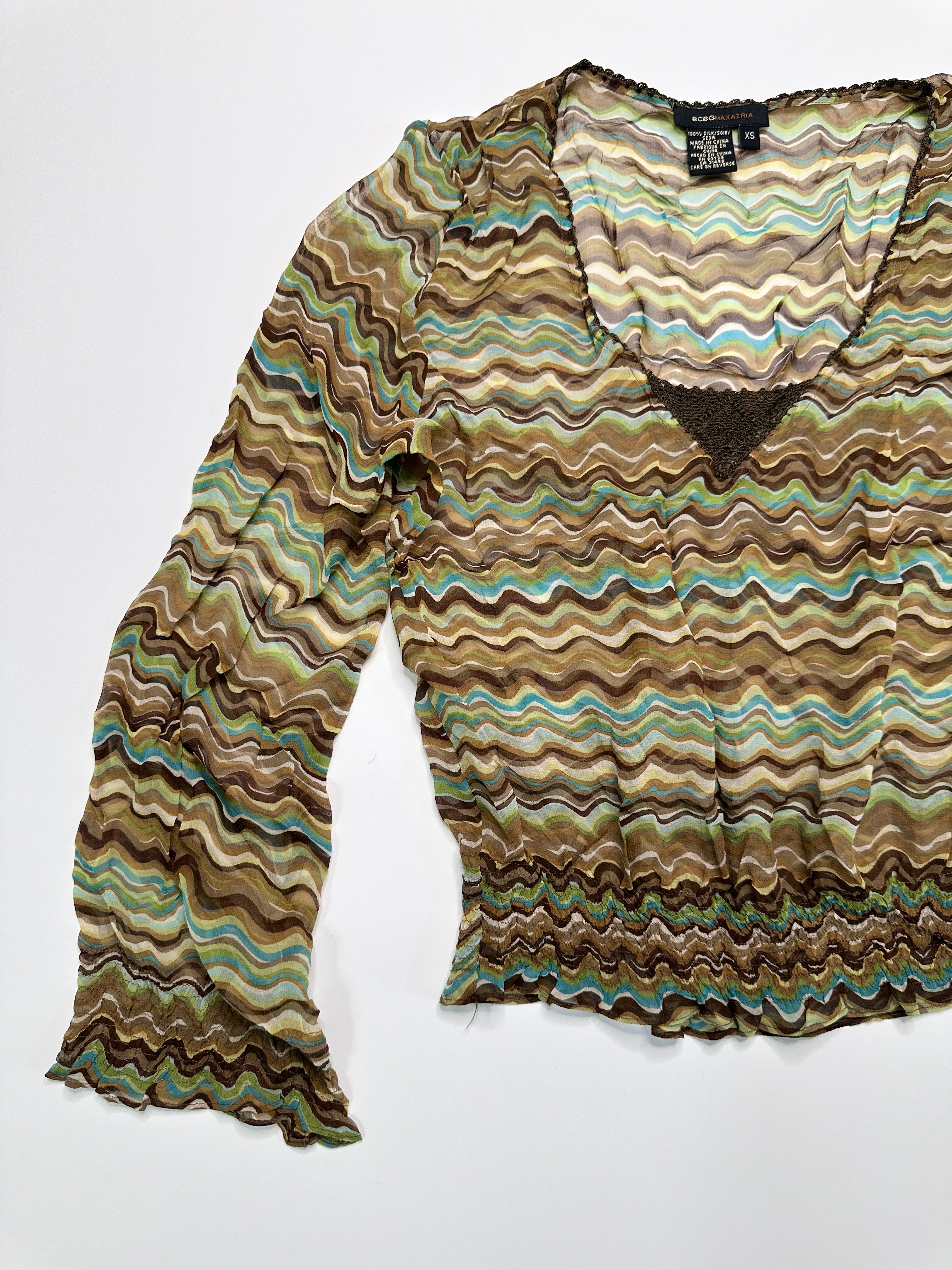 BCBG MAXAZRIA | Wave Silk Blouse