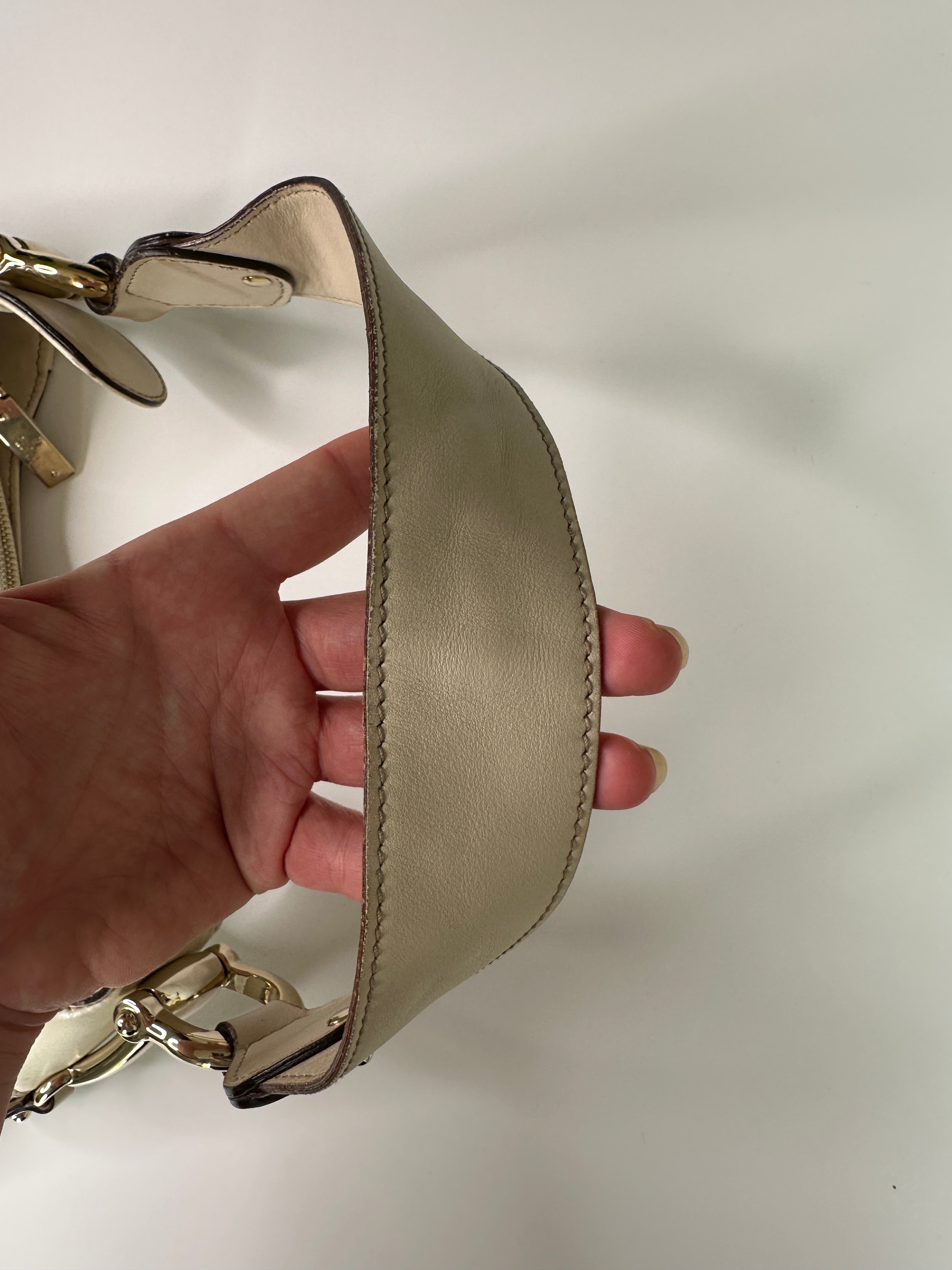 GUCCI Horsebit Creole Leather Hobo Bag